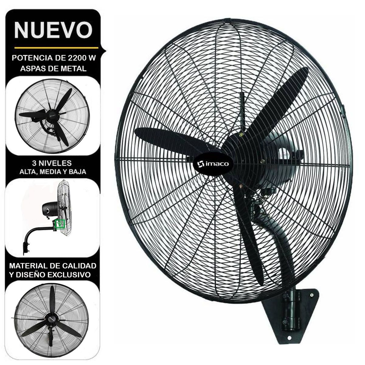 IMACO - Ventilador De Pared Industrial Imaco WF2630 220W