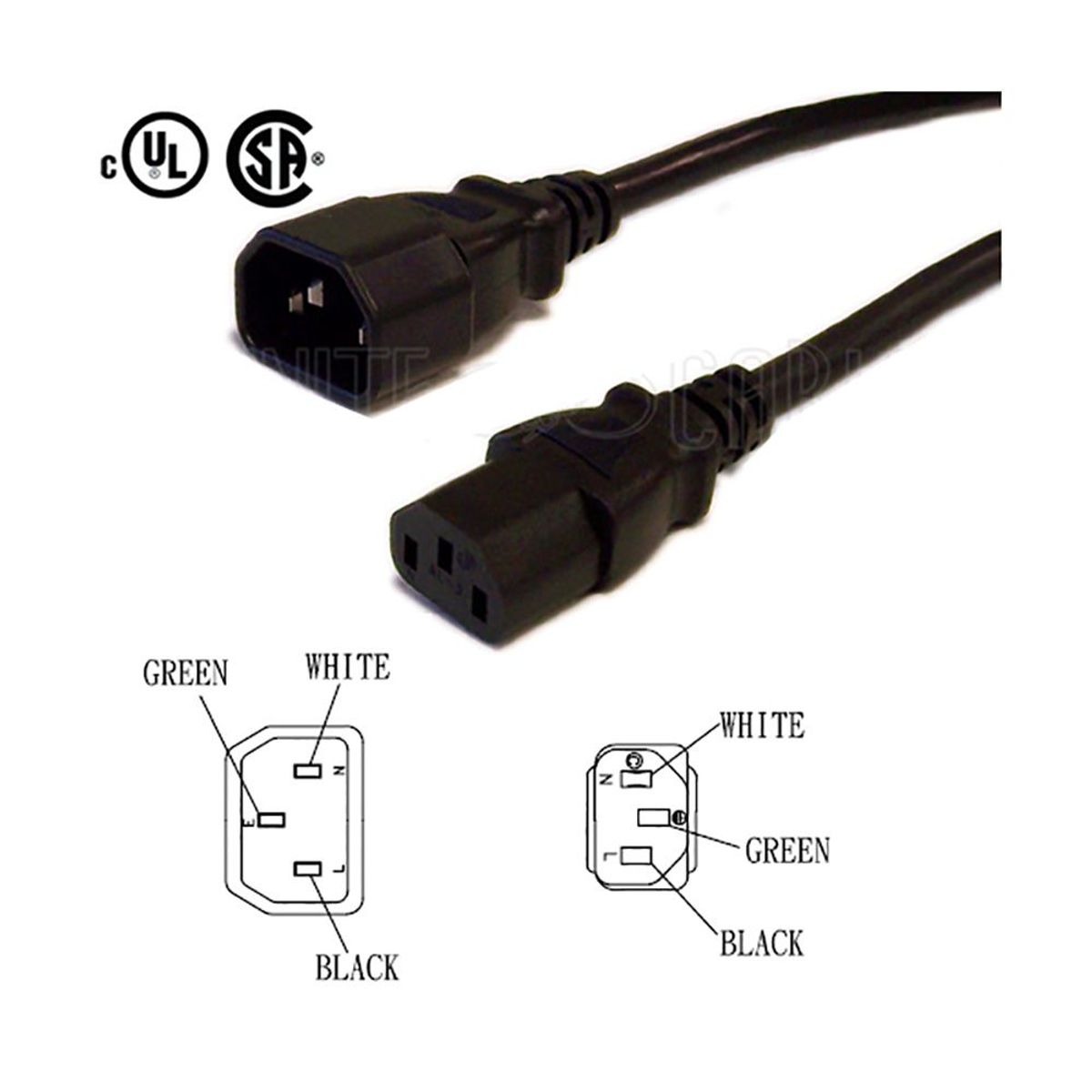 AMERICAN NET - CABLE DE PODER UPS C13 Hembra a C14 Macho - 3.0 Mts CALIBRE 3X16 AWG