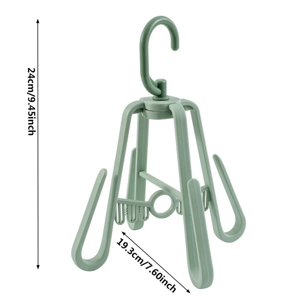 GENERICO - Colgador de Zapato Giratorio Gancho Ajustable Verde