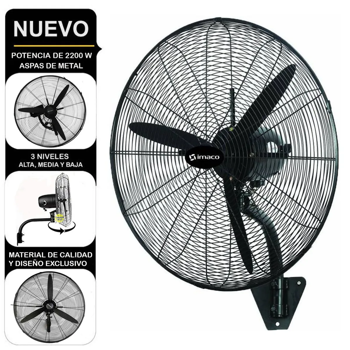 IMACO - Ventilador De Pared Industrial Imaco WF2630 220W