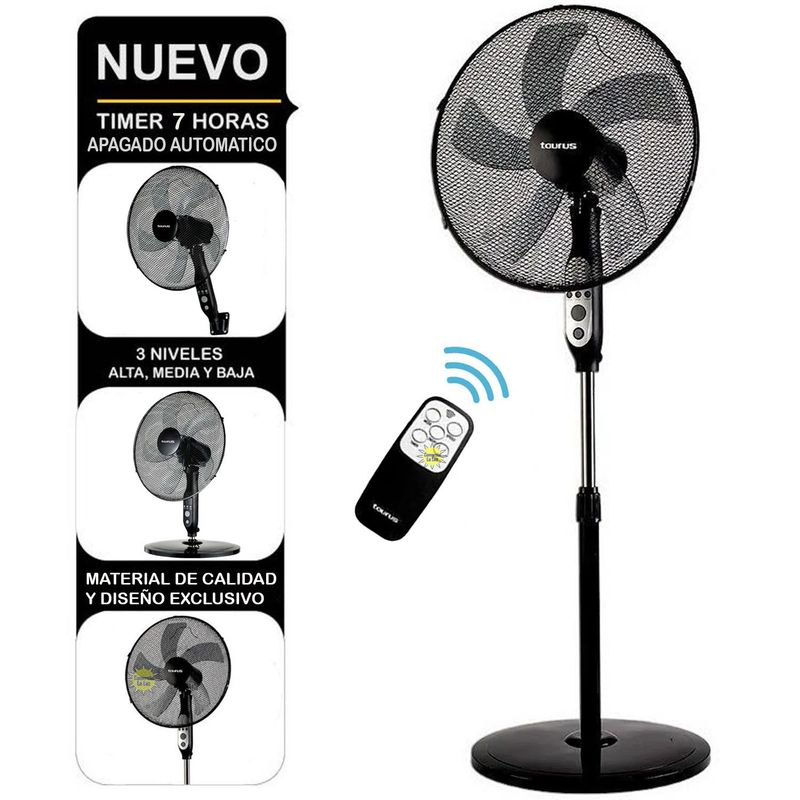 TAURUS - Ventilador Taurus Apolo 3 en 1 100W Negro Mate