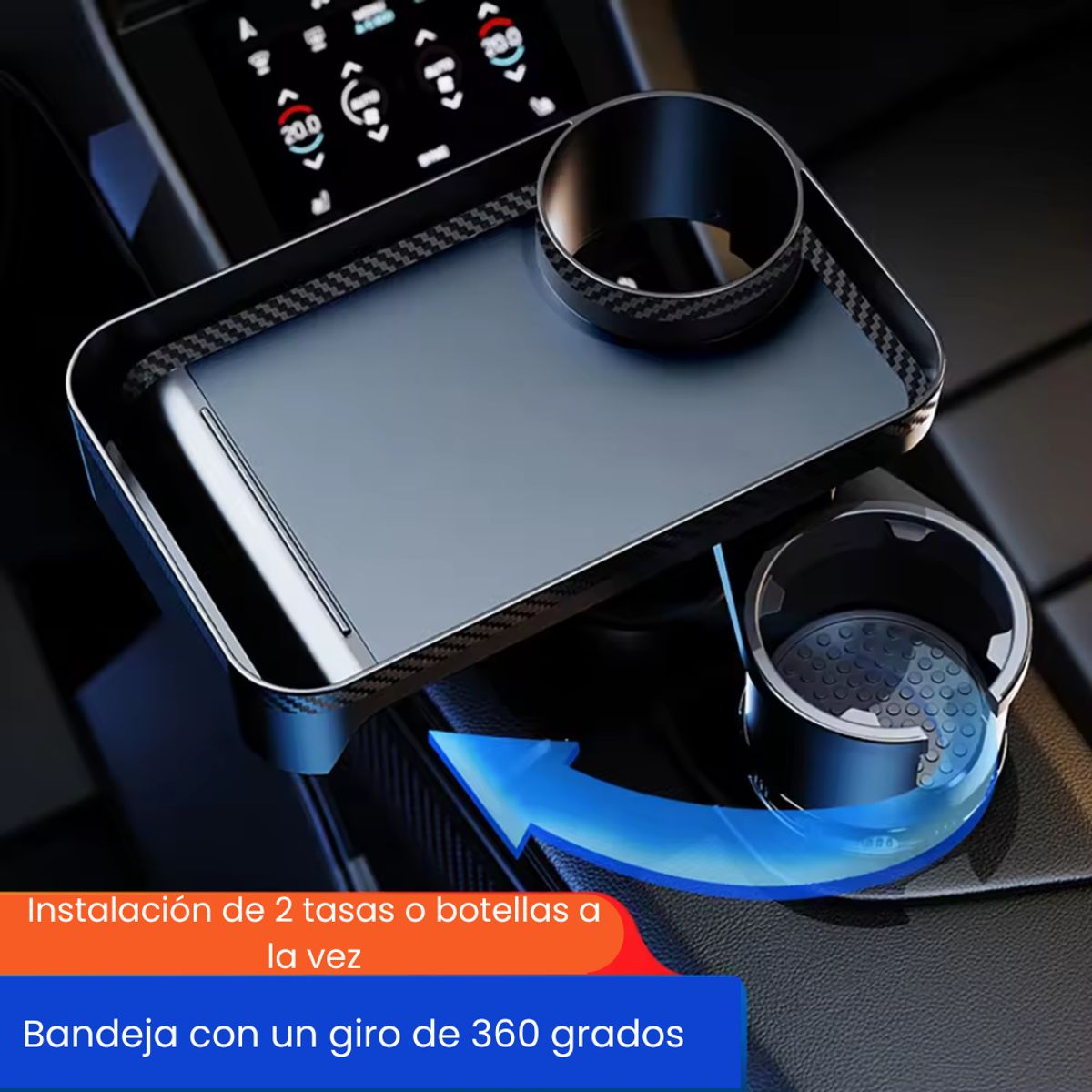 CARJOLLITY - Portavaso PREMIUM bandeja mesa para comida de auto camioneta