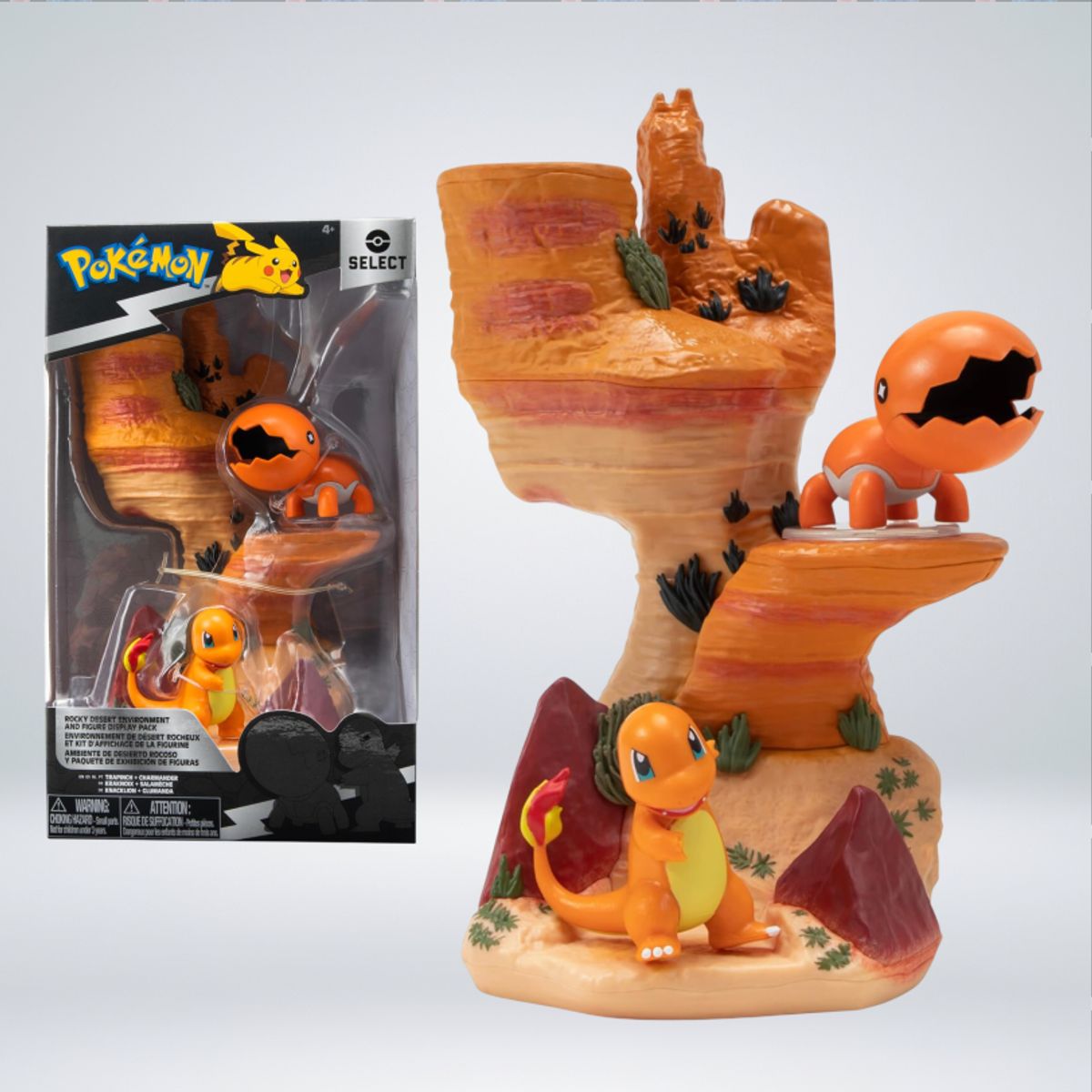 JAZWARES - FIGURA POKEMON SELECT -  TRAPINCH Y CHARMANDER