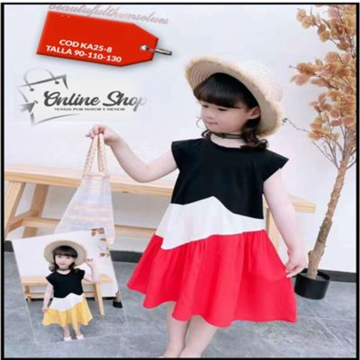 GENERICO - VESTIDO MULTICOLOR DE NIÑA