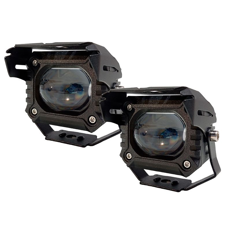 GENERICO - Faro Led Exploradora Aureola Azul 40W Luz Dual Moto x Par