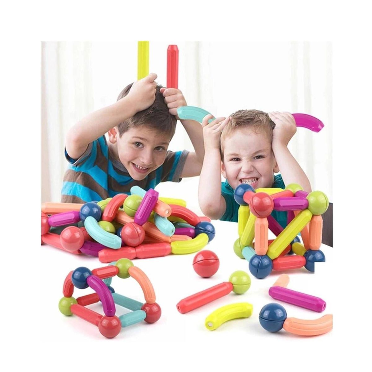 GENERICO - Bloques de construcción magnéticos - 64 Pcs