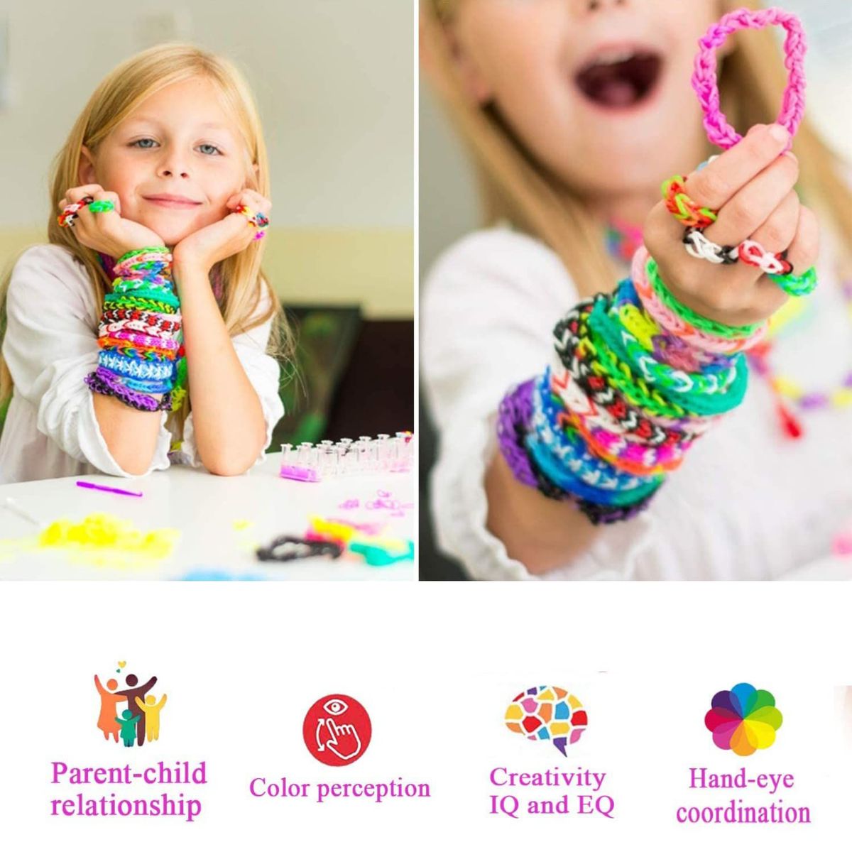 GENERICO - Set de ligas para hacer pulseras