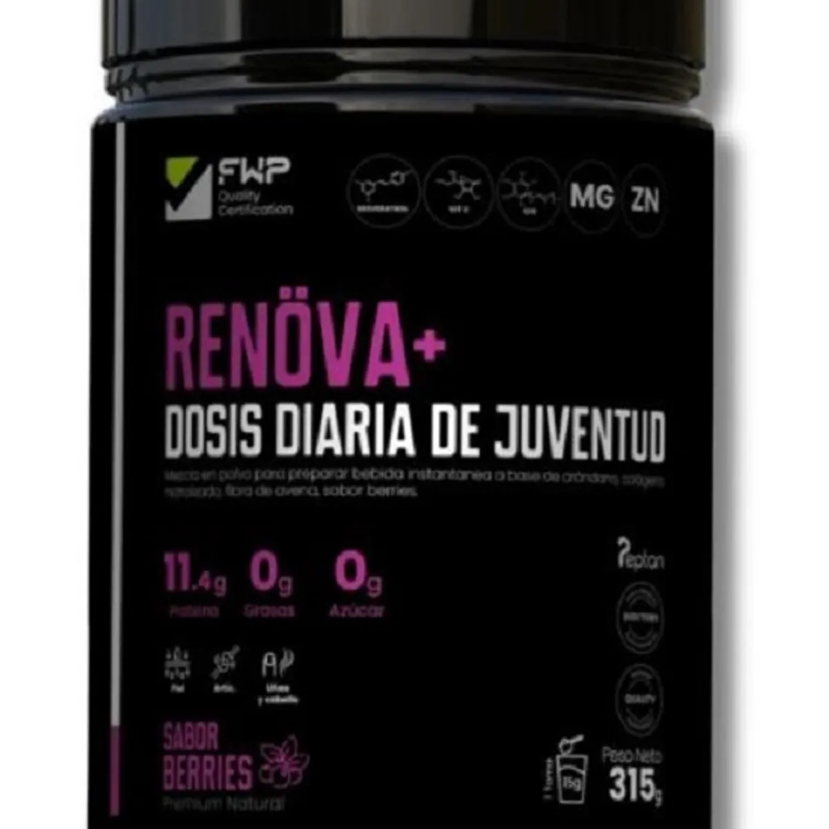 GENERICO - Renöva+ Colágeno Hidrolizado Con Biopéptidos Activos Berries