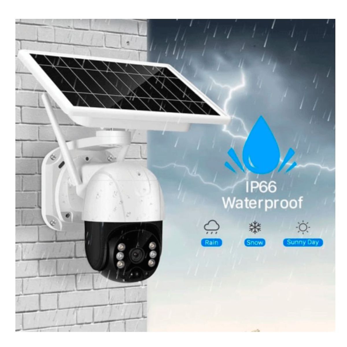 SEISA - Camara de Seguridad Vigilancia Solar Para Exteriores con Tarjeta Sim CHIP 4G