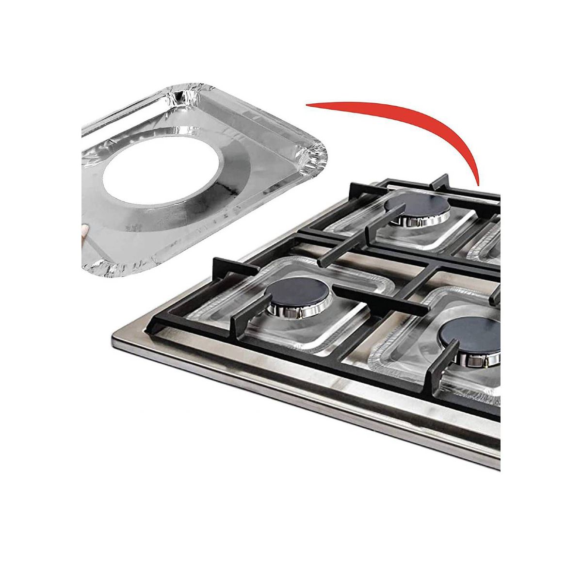 GENERICO - Protector de Hornilla para Cocina Pack 12 PCS