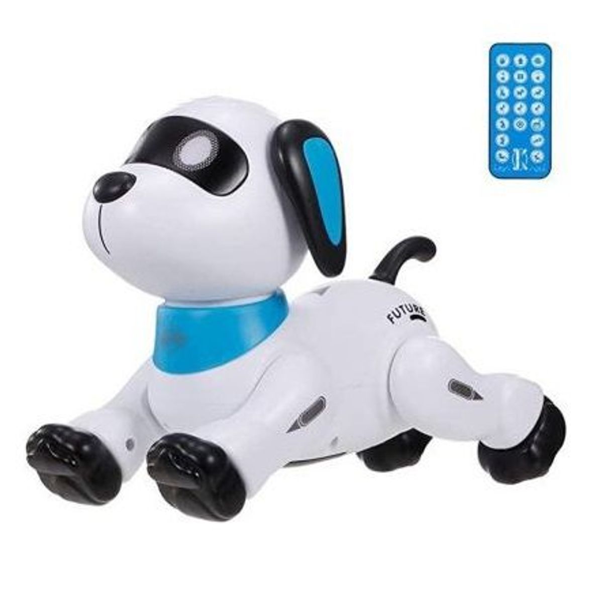 GENERICO - Perro robot a control remoto  + lanzador de burbujas