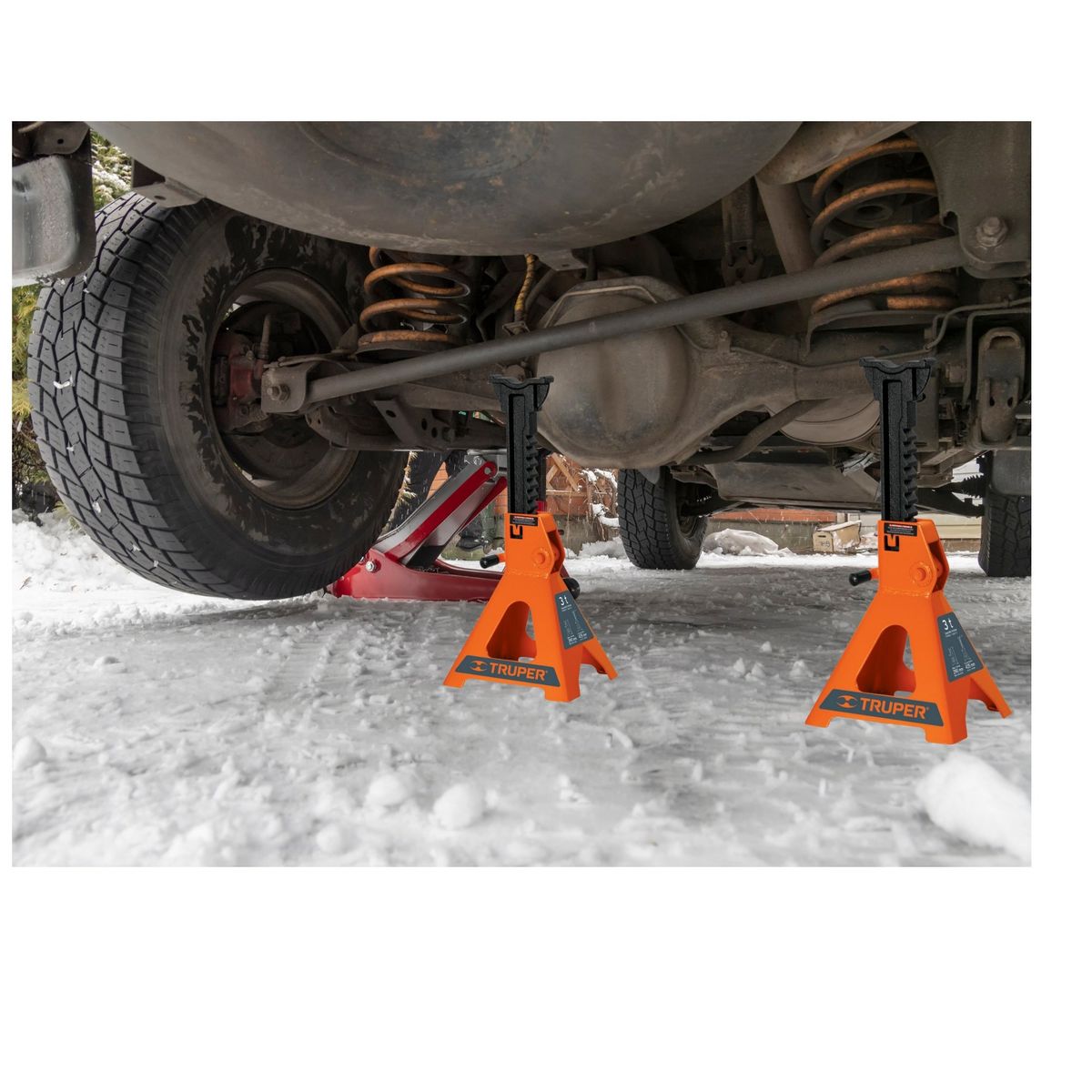 TRUPER - Kit Gata Lagarto gata caimán 3TN + 2 Caballetes 3TN, Truper