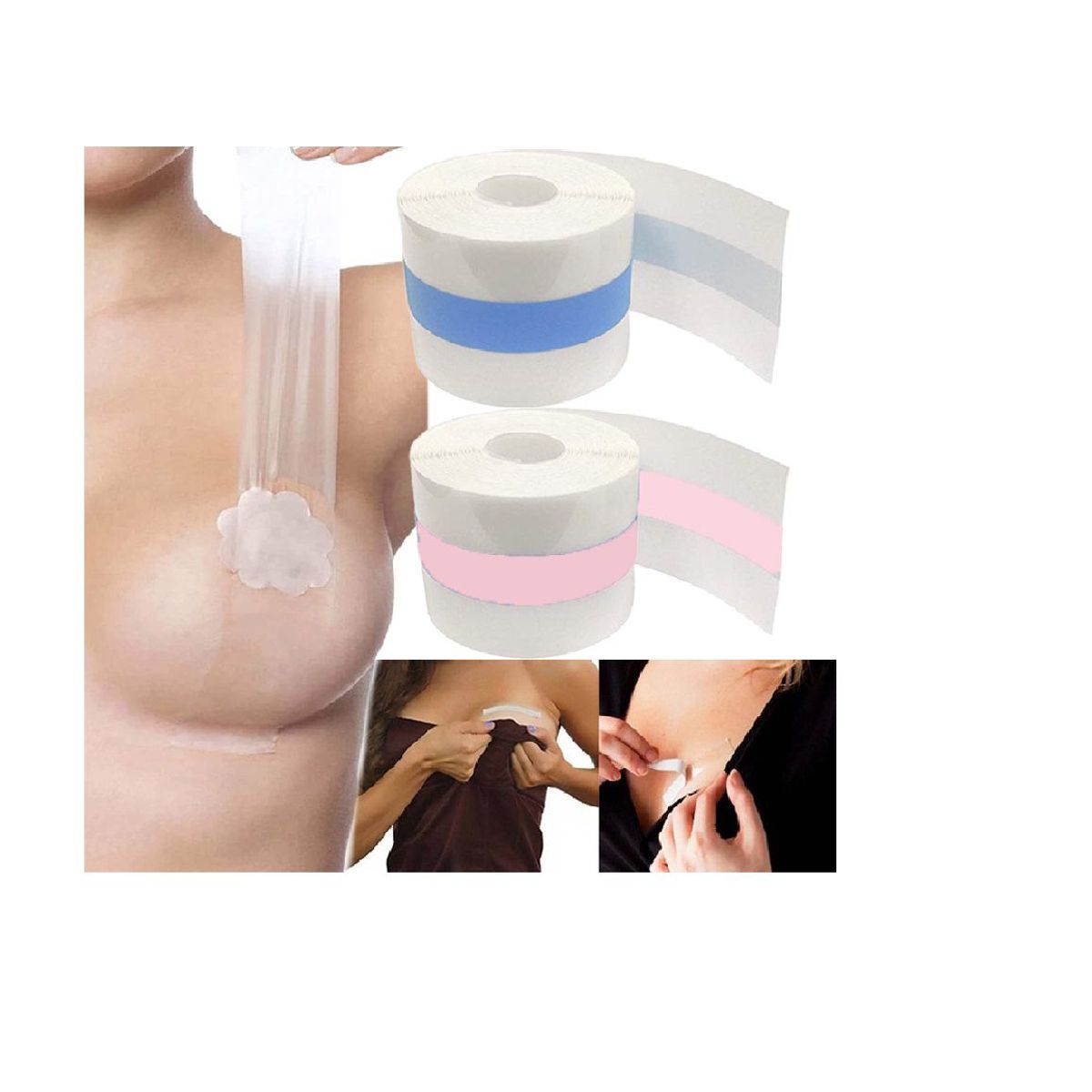 GENERICO - Cinta Transparente de Realce de Pecho para Mujer