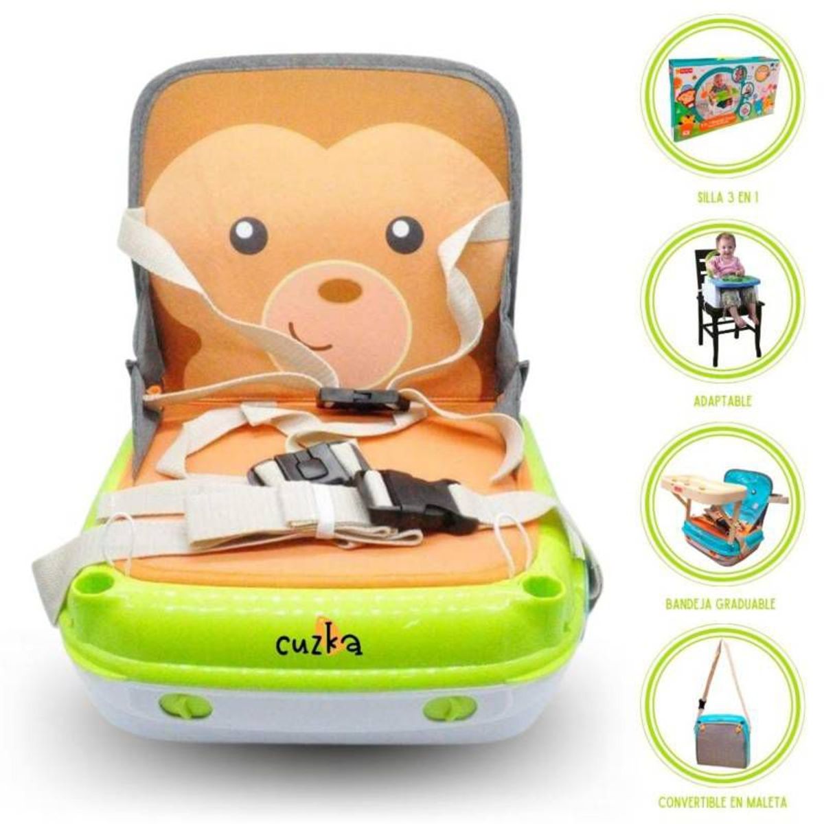 CUZKA - Silla Comedor Portátil «PORTA» Monkey