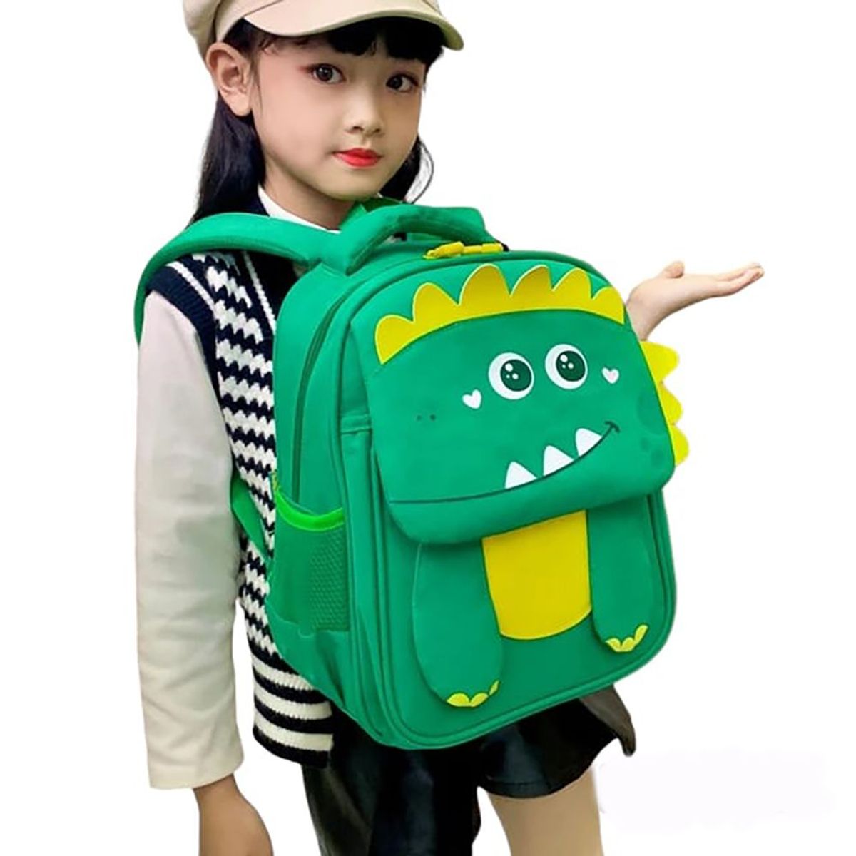 GENERICO - Mochila infantil animalito de 3  a 6 años  amarillo