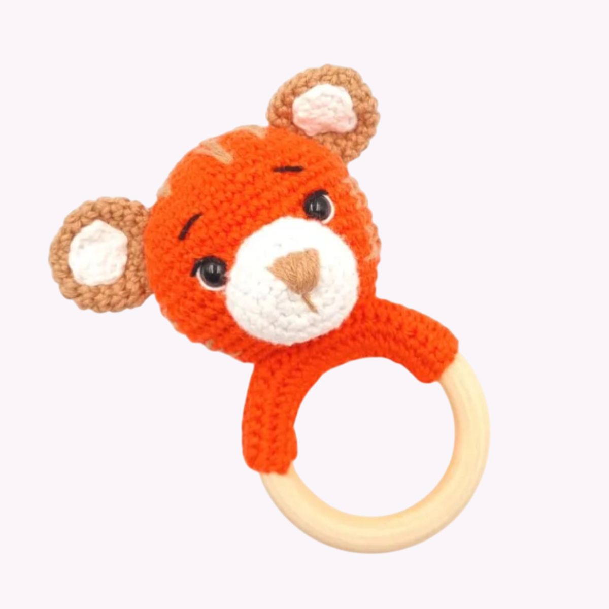 GENERICO - Sonaja 2 en 1 Panda Rojo Amigurumi