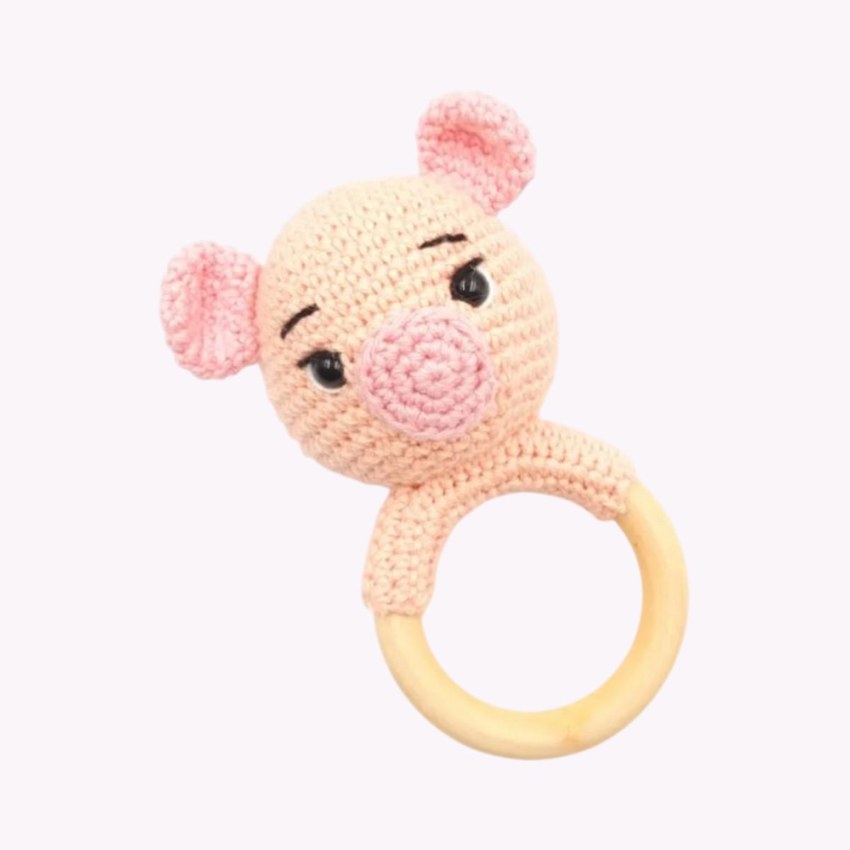 GENERICO - Sonaja 2 en 1 Cerdito Amigurumi