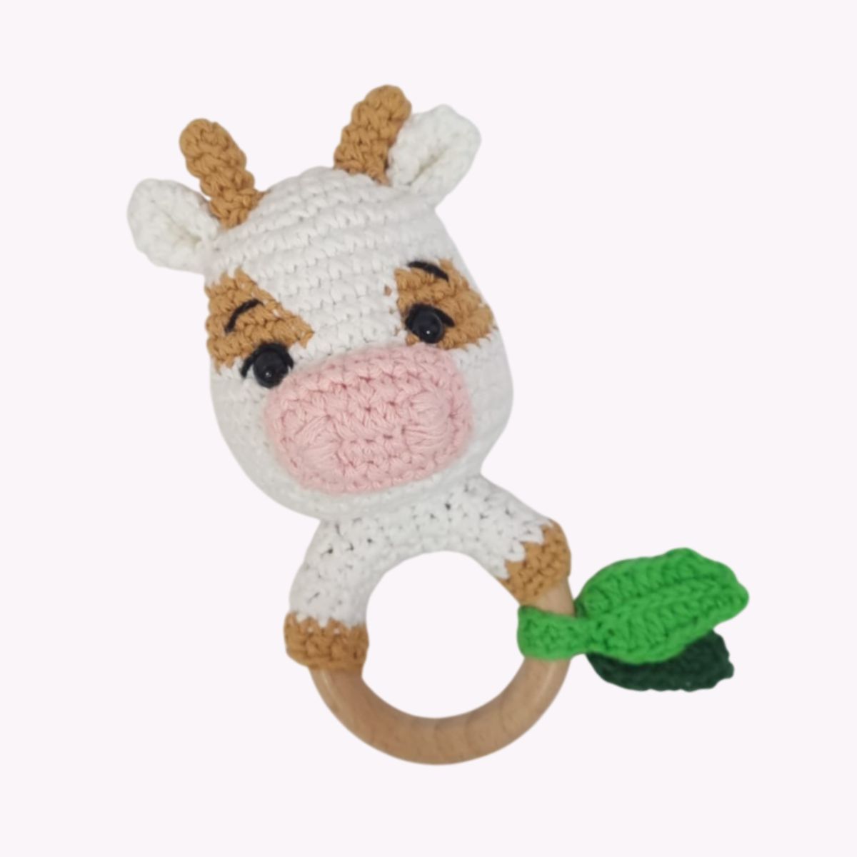 GENERICO - Sonaja 2 en 1 Vaquita Amigurumi