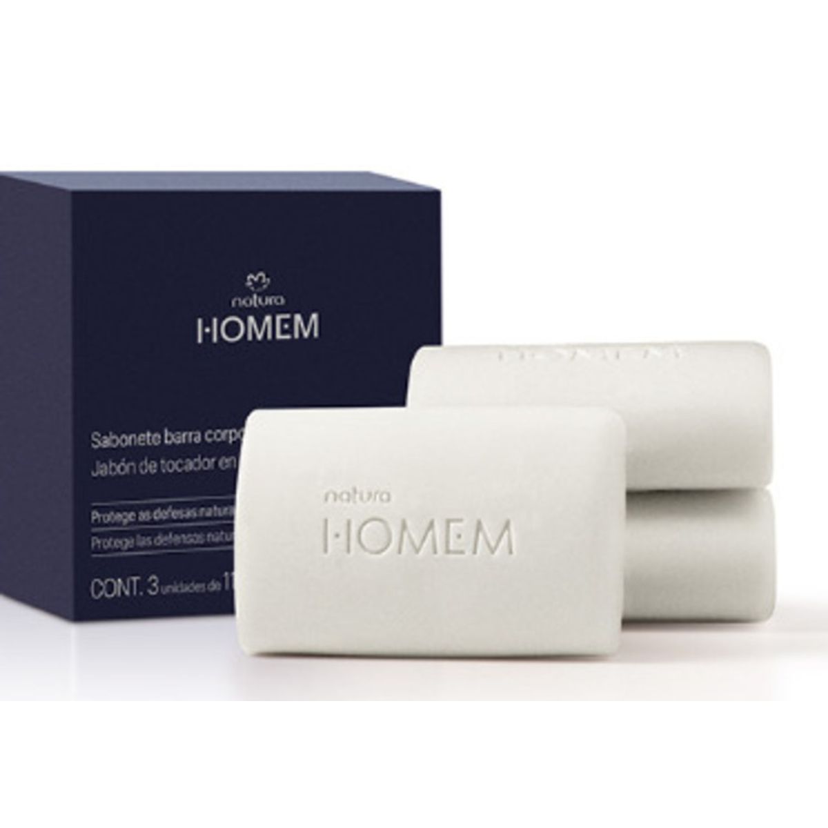 NATURA - Homem Jabones en barra cuerpo y barba Caja con 3 unid