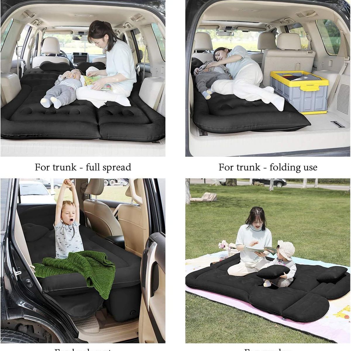 GENERICO - Colchon Inflable para Auto Negro