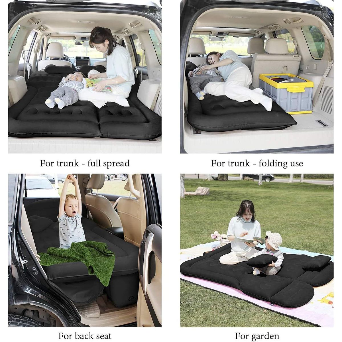 GENERICO - Colchon Inflable para Auto Negro