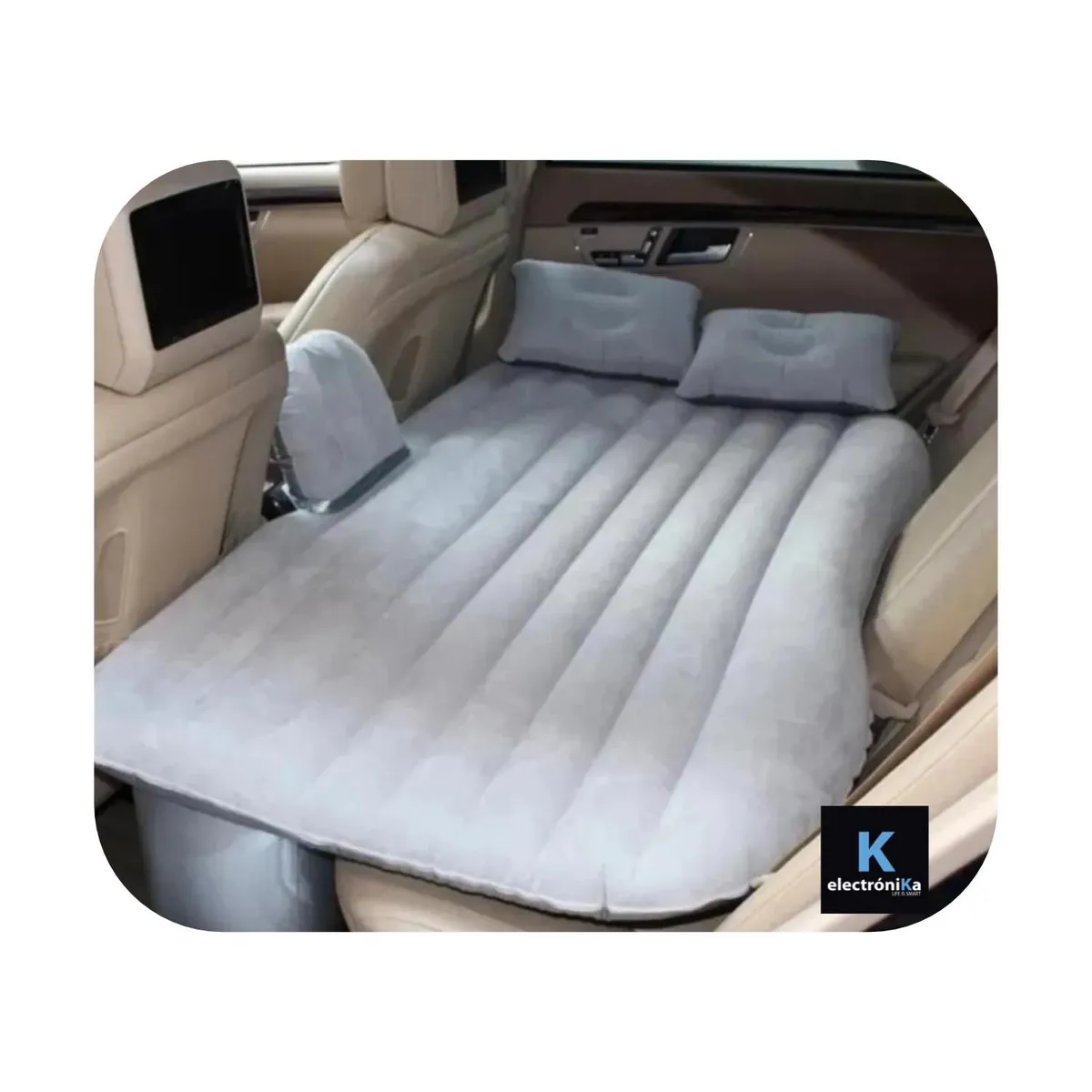 GENERICO - Colchon Inflable para Auto Gris