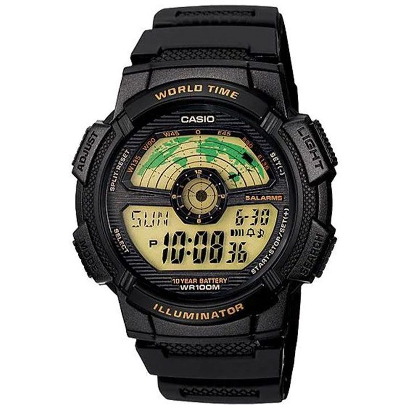 Casio Sports AE-1000W-1B - Orologio Uomo Digitale Con Cronometro, Timer E 5 Sveglie - 100m Water Resistant