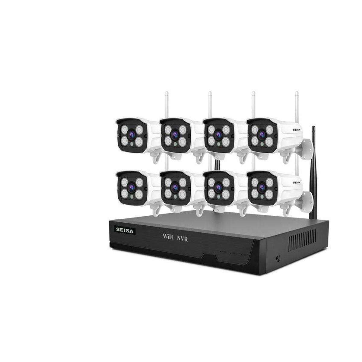 GENERICO - KIT NVR IP WIFI 8 Cámaras FHD 2MP Sricam NVR-S001-8CH 1TB DISCO