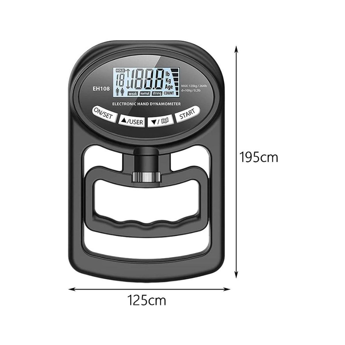 GENERICO - Dinamómetro 120k Digital Entrenamiento Rehabilitación Fuerza