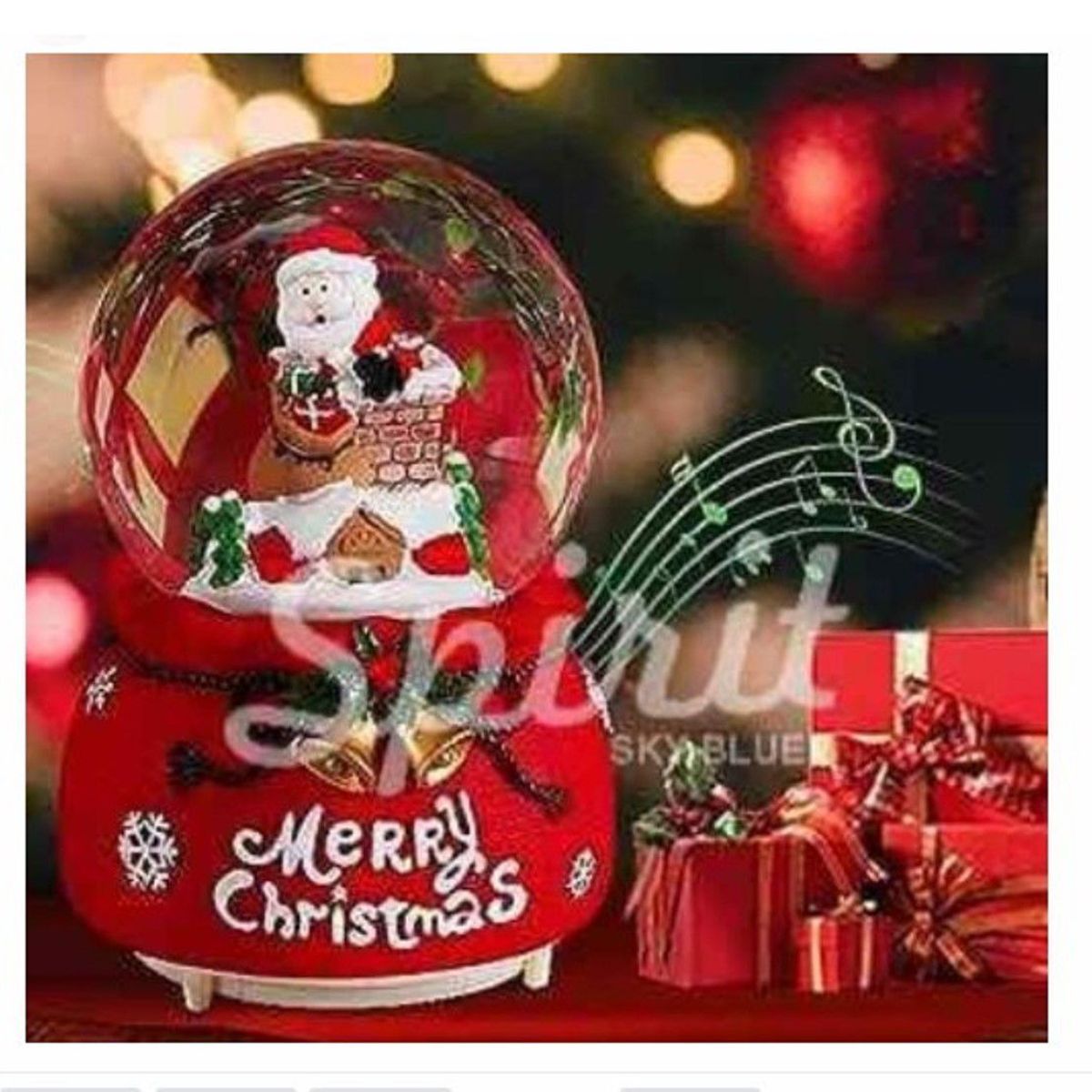 GENERICO - Esfera Navideña Musical Grande  Pilas de Calidad