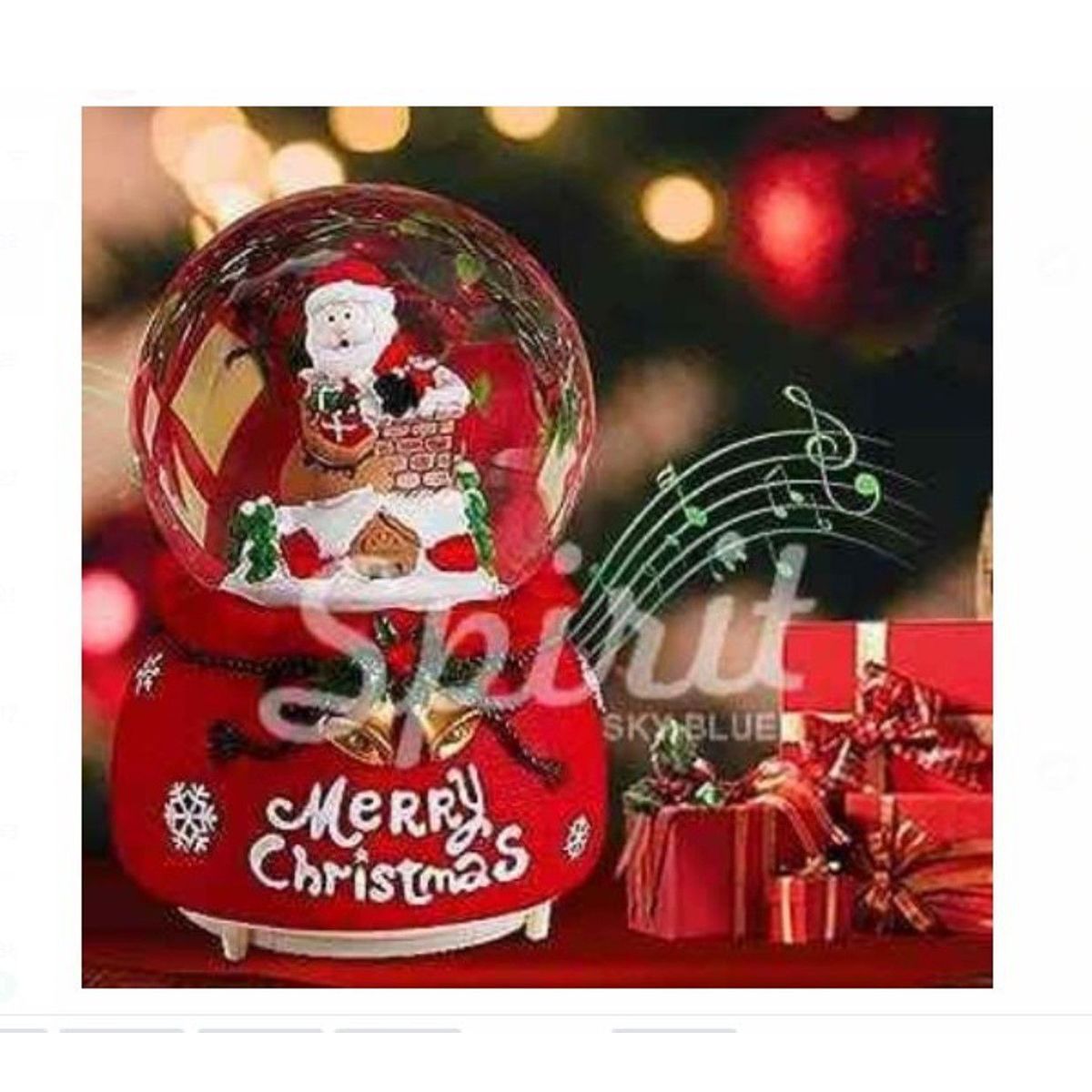 GENERICO - Esfera Navideña Musical Grande  Pilas de Calidad