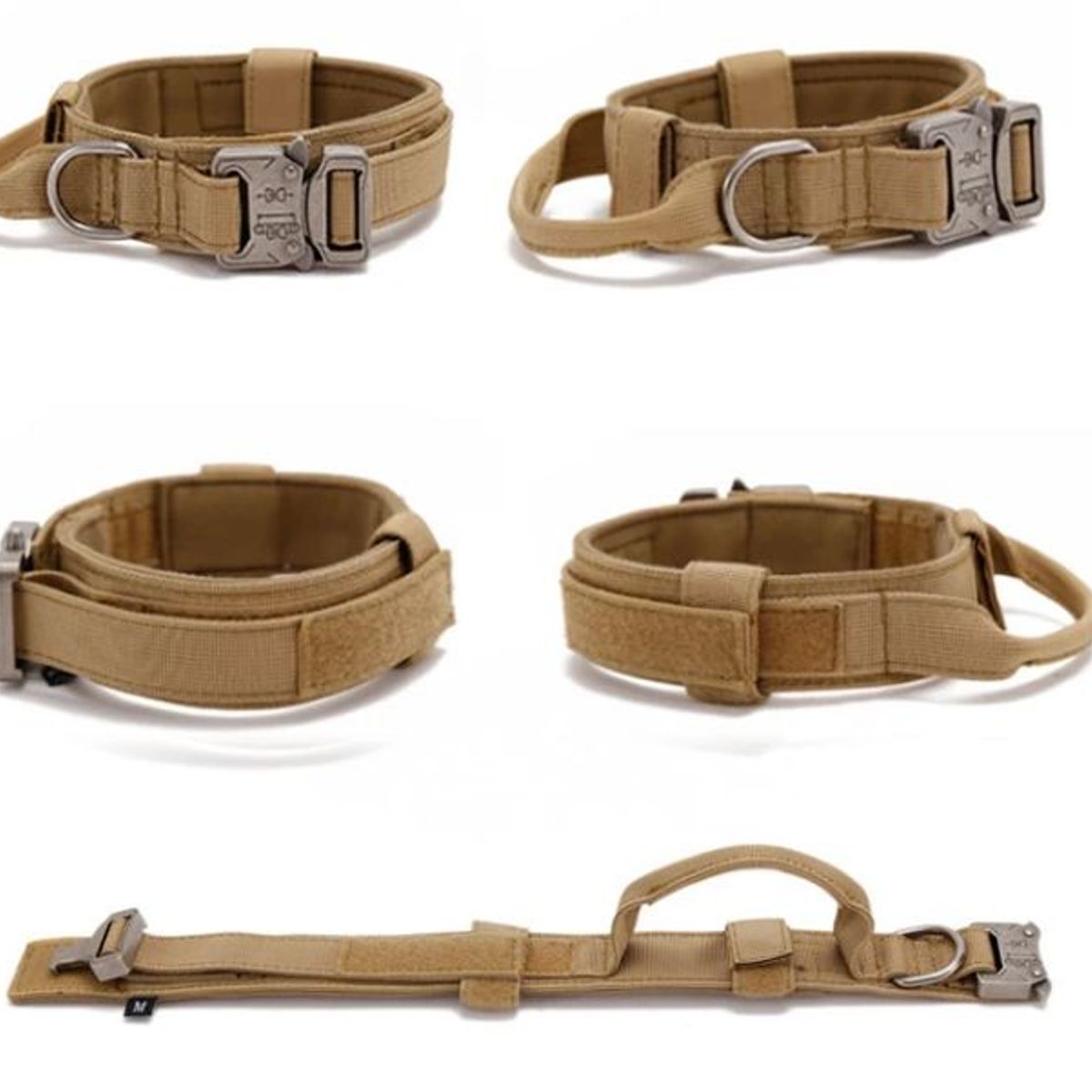 GENERICO - Collar ajustable + correa para perro  caqui  Talla M