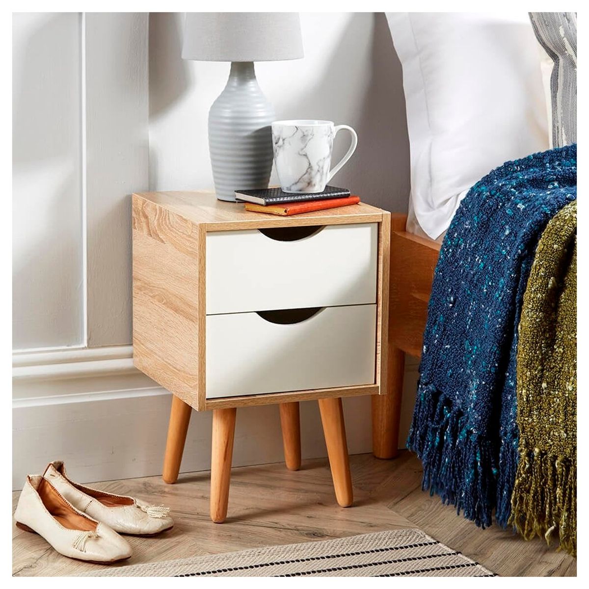 VENTITAS HOME - Velador Vintage Luna Mini Ventitas Home Duna y Blanco