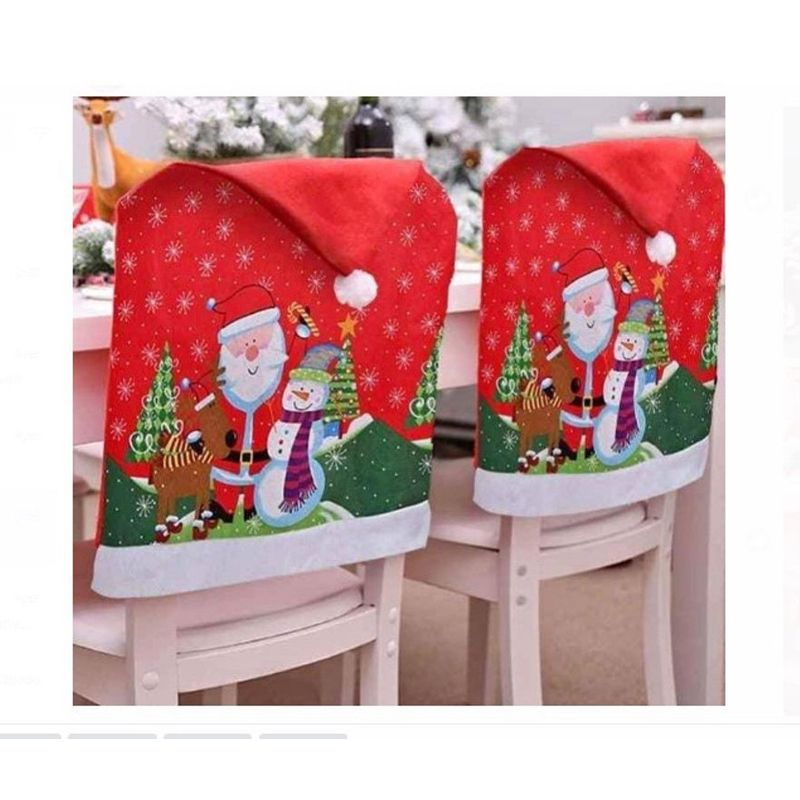 GENERICO - Fundas de Sillas de  Comedor  Modelo Gorrito Decorativa de Calidad