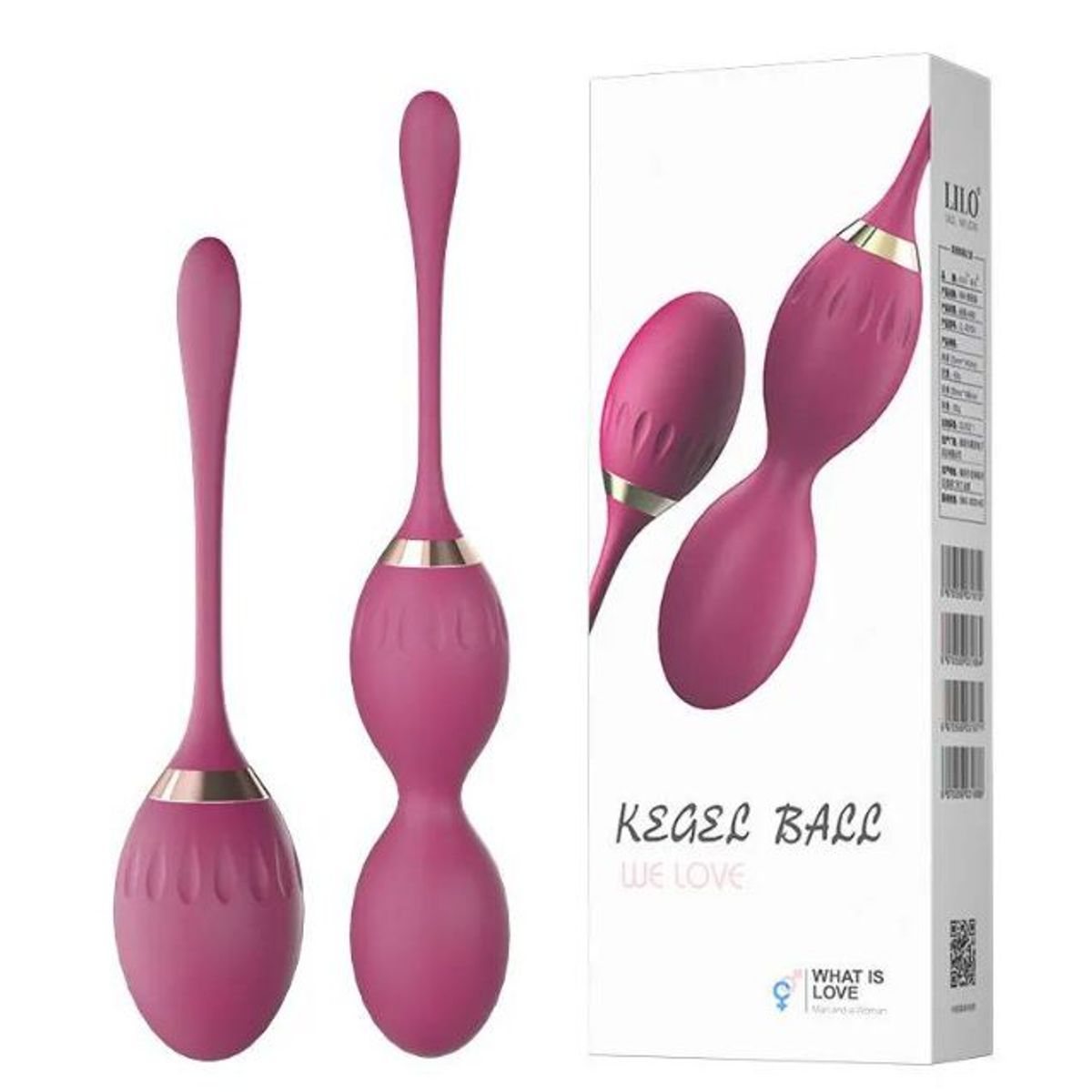 GENERICO - kit 2 Bolas vaginales de silicona