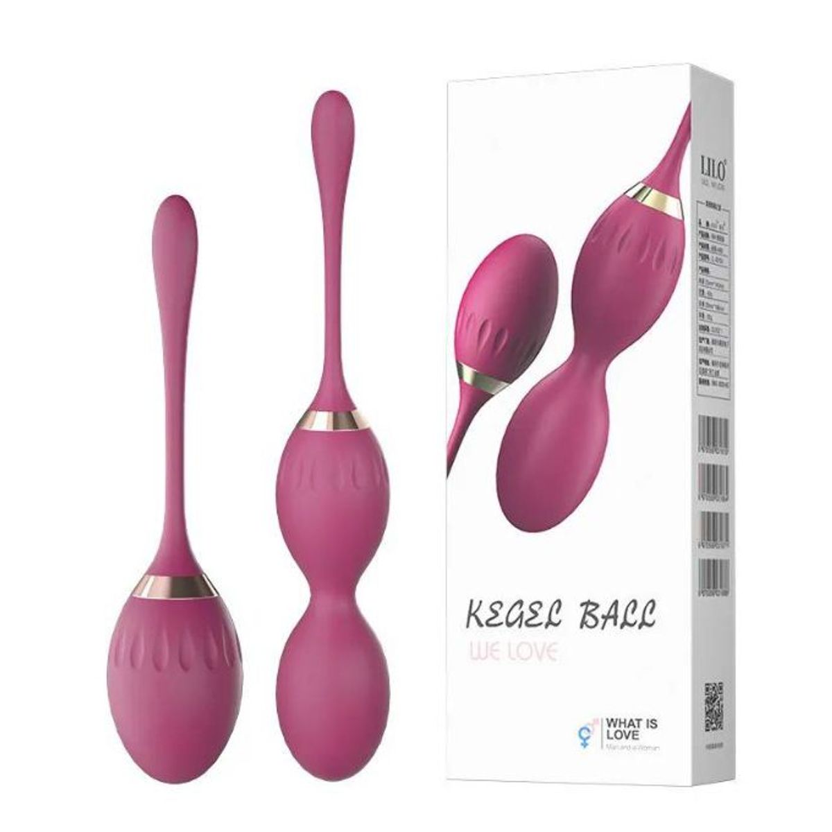 GENERICO - kit 2 Bolas vaginales de silicona