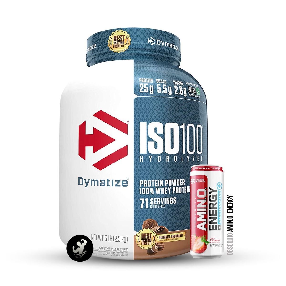 DYMATIZE - Proteína Iso 100 5 Lb - Gourmet Chocolate