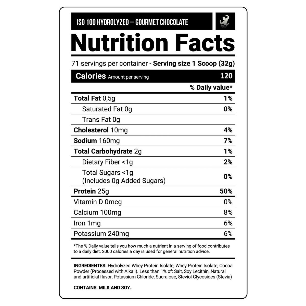 DYMATIZE - Proteína Iso 100 5 Lb - Gourmet Chocolate