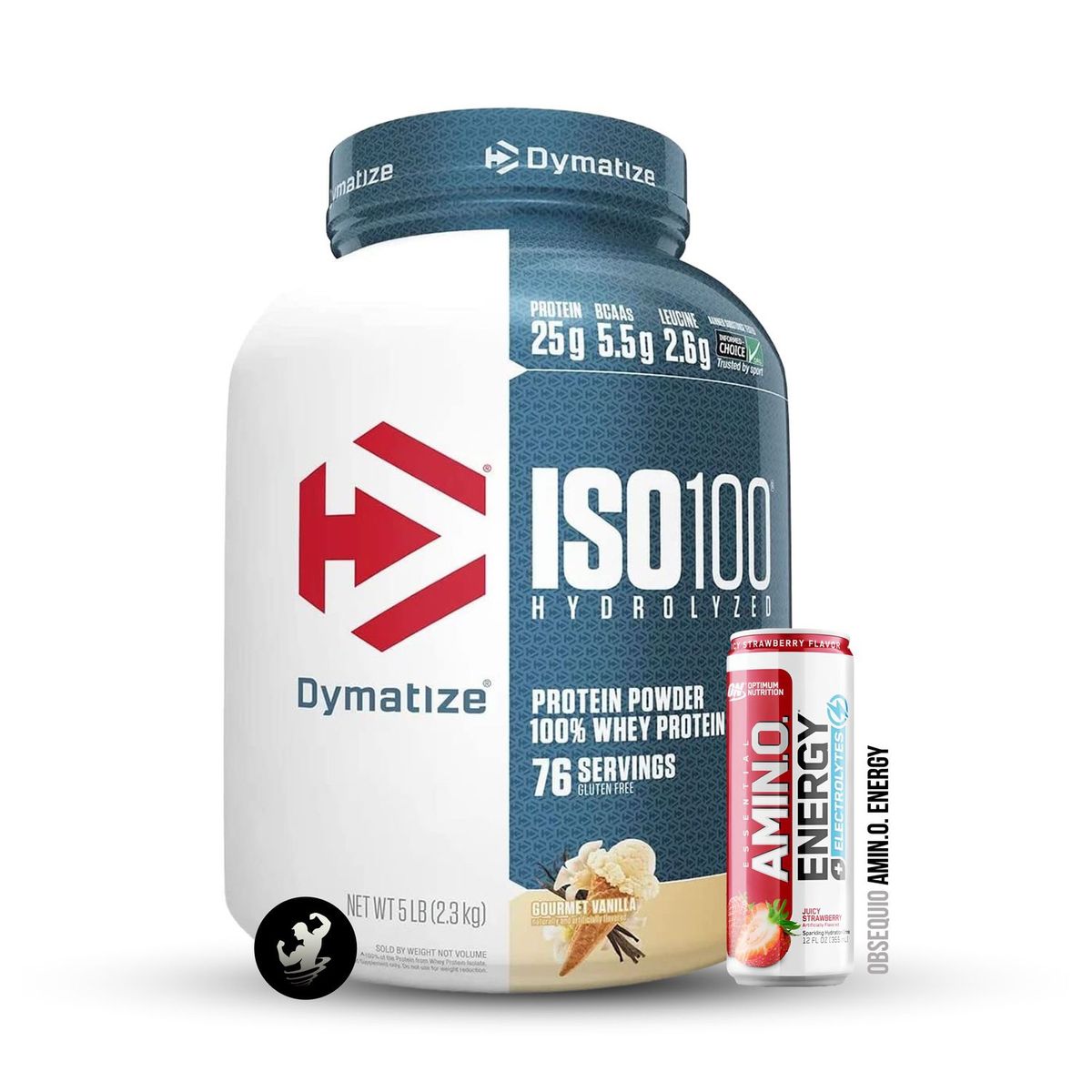 DYMATIZE - Proteína Iso 100 5 Lb - Gourmet Vanilla