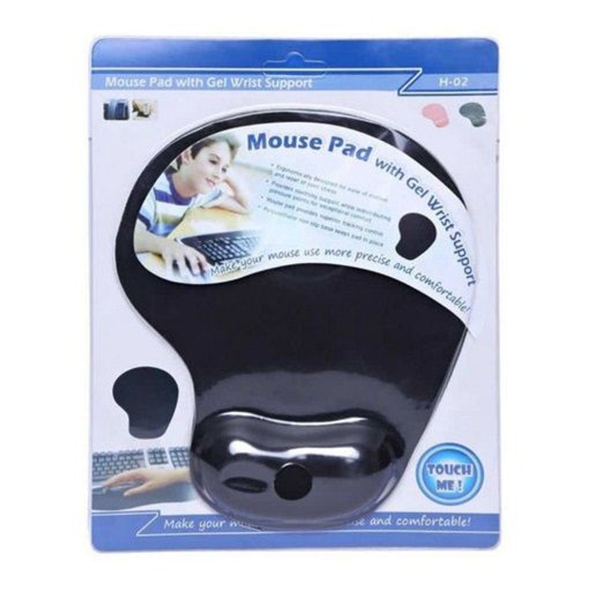 GENERICO - Pad Mouse Con Gel Con Descansador De Mano - Negro