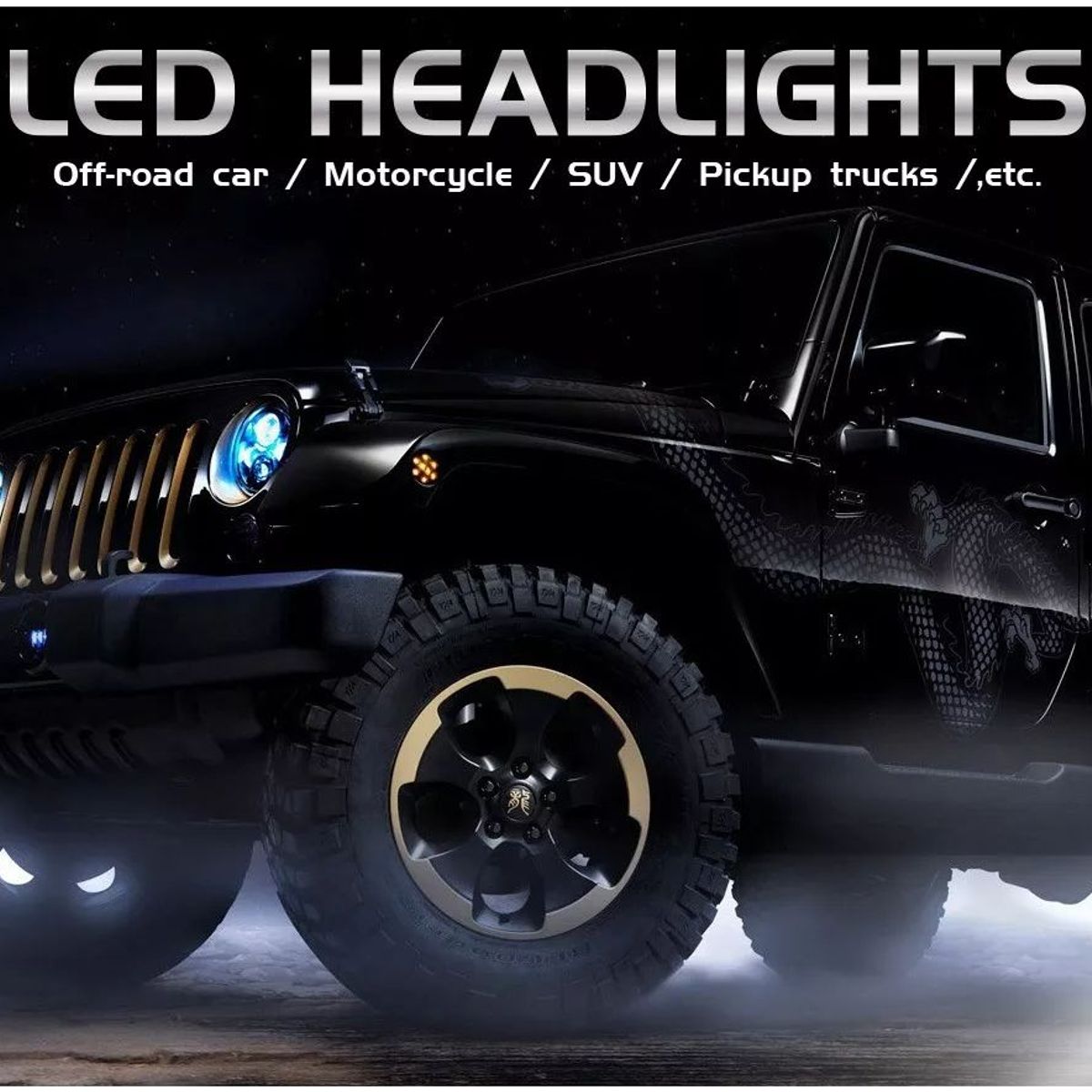 KOBO - Faro Led De 7 Inch Daymaker Sportster Para Harley moto auto