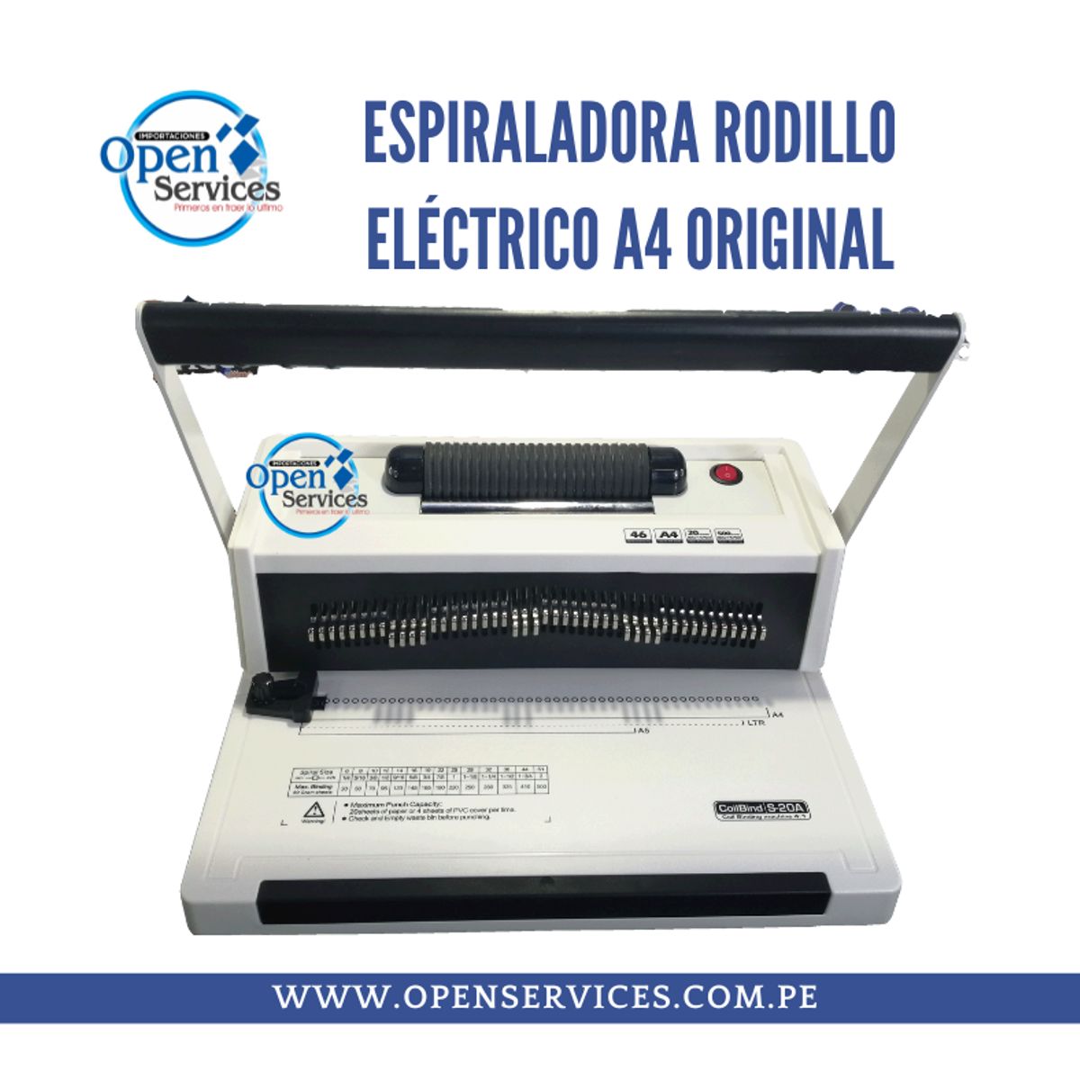 GENERICO - Espiraladora Rodillo Eléctrico Y Anulador de Pines