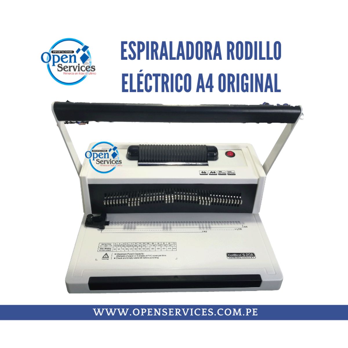 GENERICO - Espiraladora Rodillo Eléctrico Y Anulador de Pines