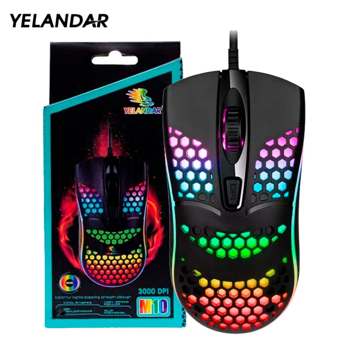 GENERICO - Mouse Gaming Negro RGB USB Raton Gamer Para PC Laptop M10c1600 DPI