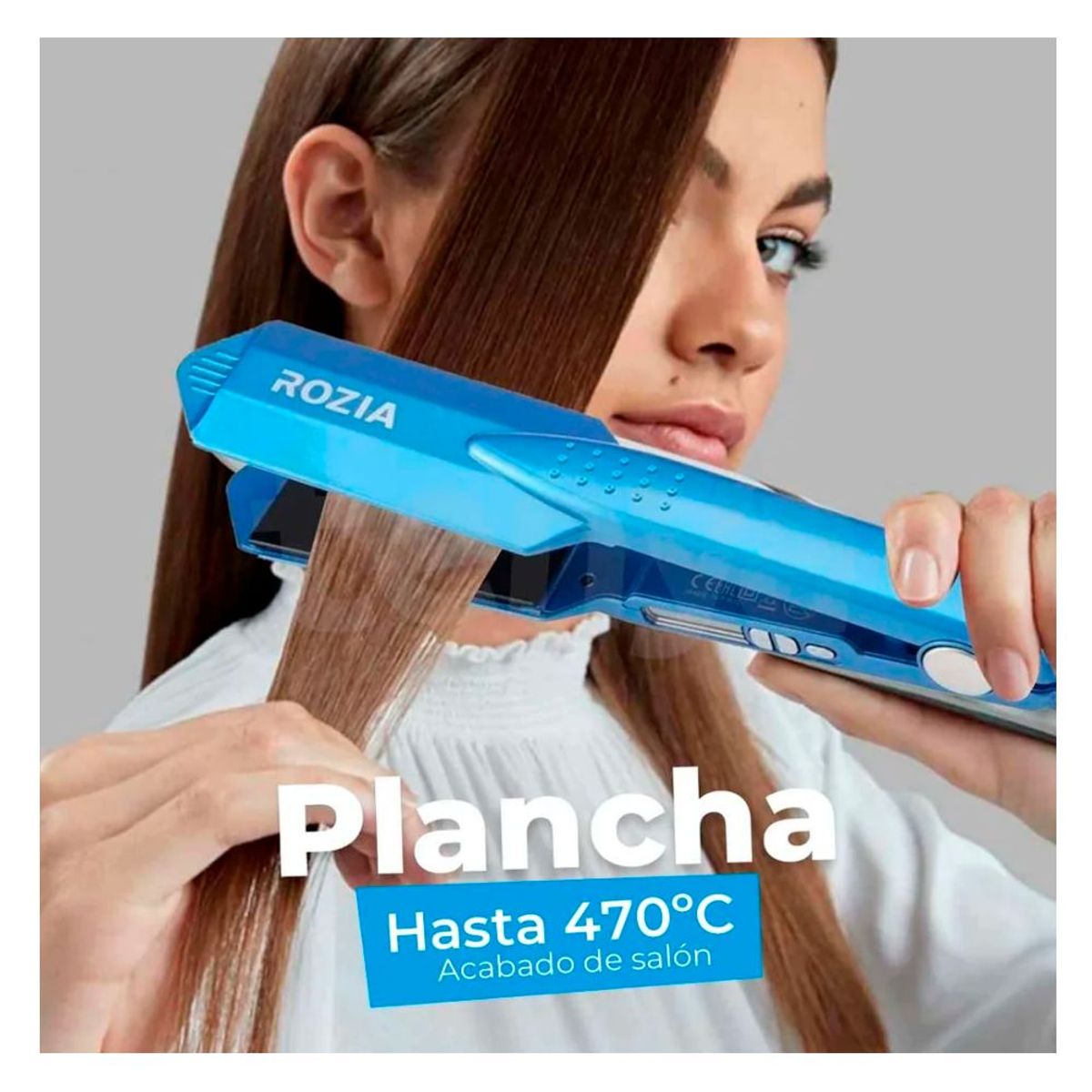 GENERICO - Plancha Para Cabello Alisadora Rozia Termica De Turmalina 470º