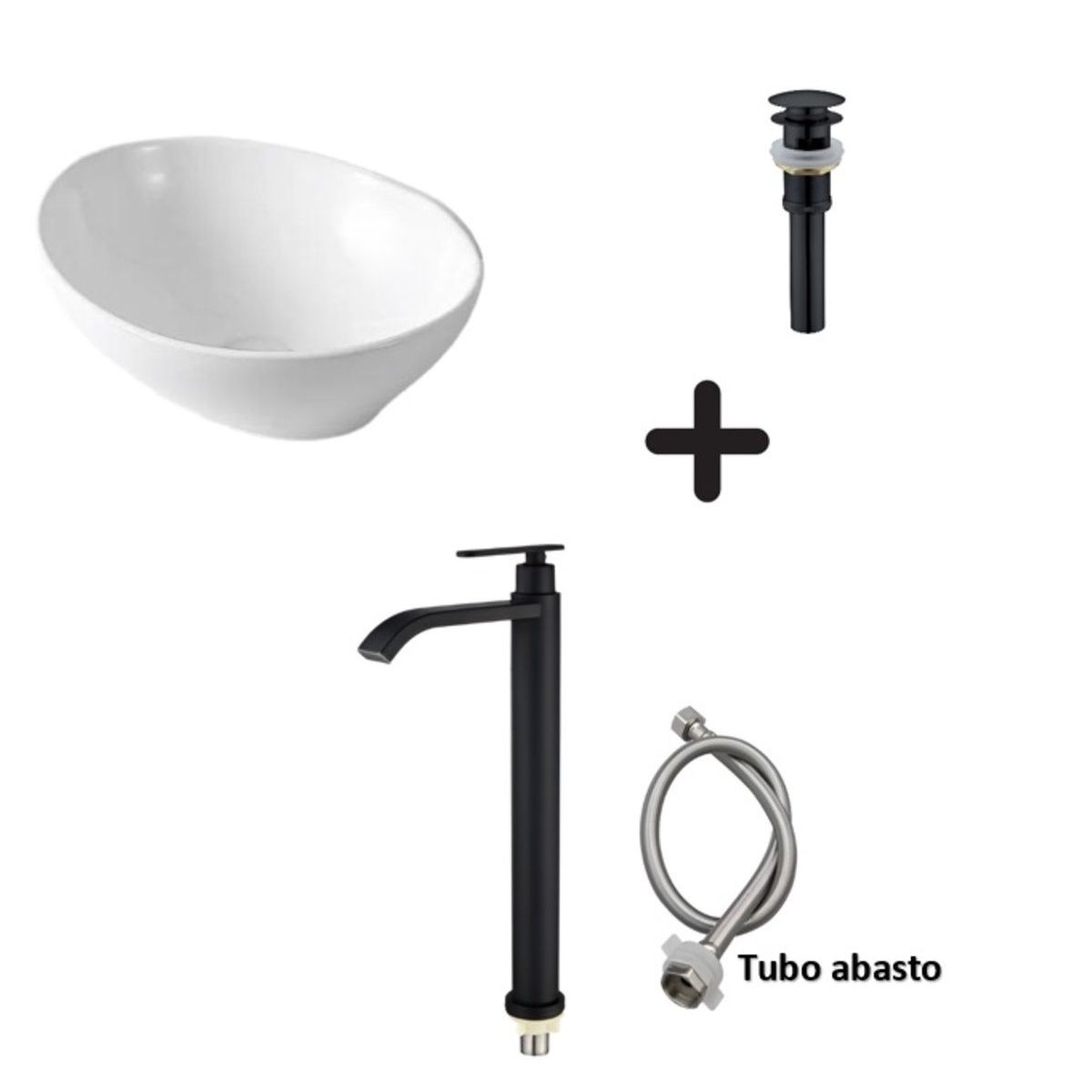 GENERICO - COMBO DE LAVATORIO MAS GRIFERIA Y  DESAGUE