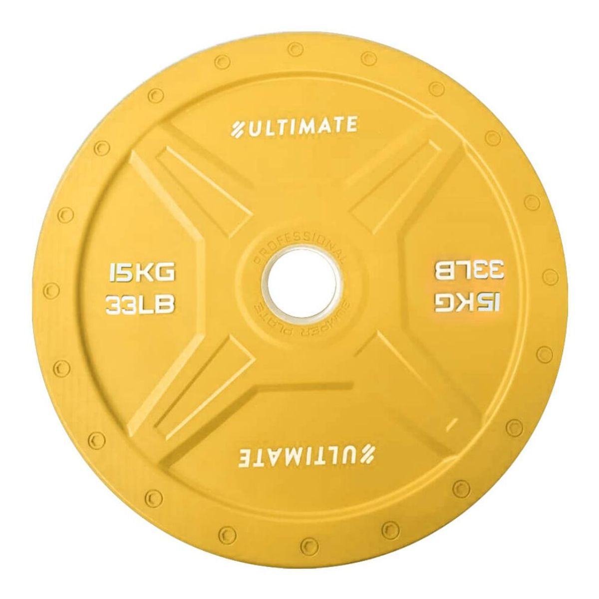 ULTIMATE FITNESS - Disco Olimpico Bumper Elite Hex 15 kg