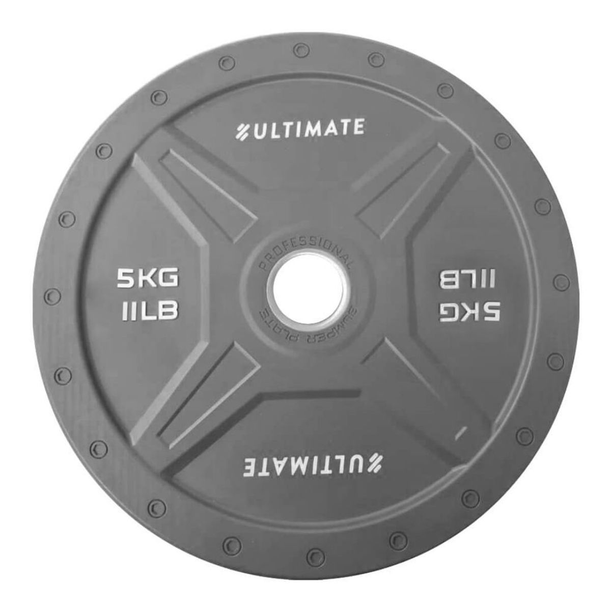 ULTIMATE FITNESS - Disco Olimpico Bumper Elite Hex 5 kg