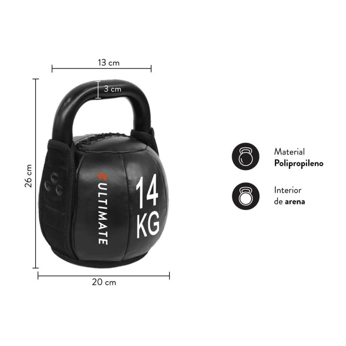 ULTIMATE FITNESS - Kettlebell Soft Pro 14 kg