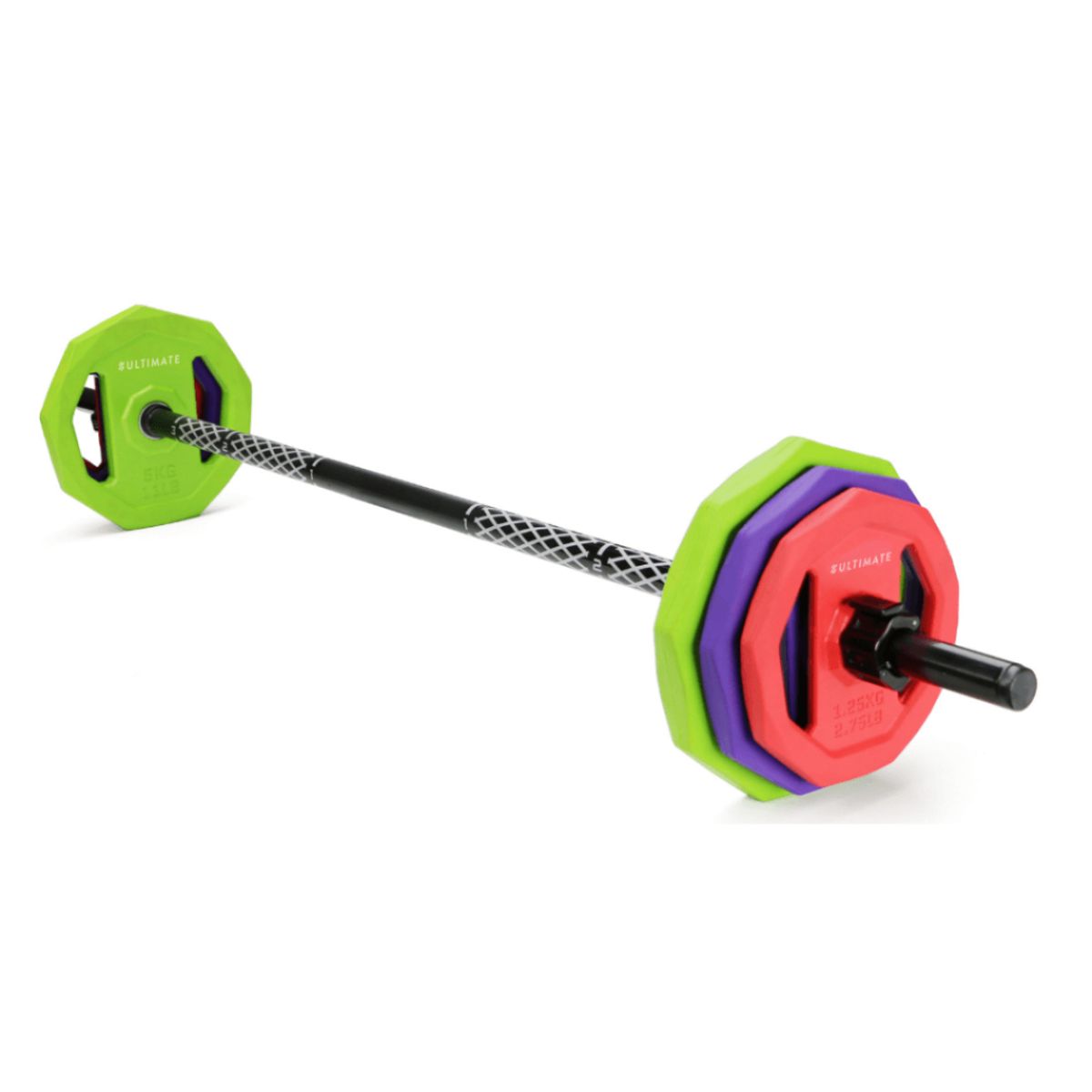 ULTIMATE FITNESS - Set Barra y Discos Pump Elite